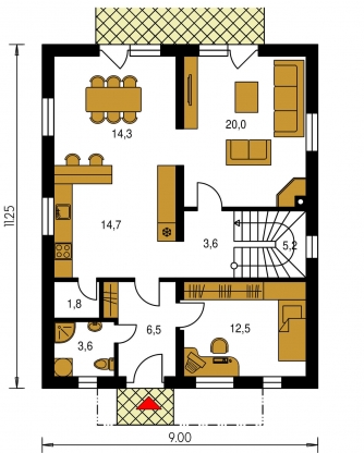 Plano de planta de la planta baja - PREMIER 155